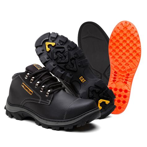 Bota Coturno Botina Caterpillar Cano Curto Adventure + Gel.